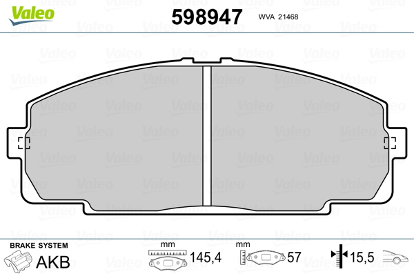 Remblokset Valeo 598947