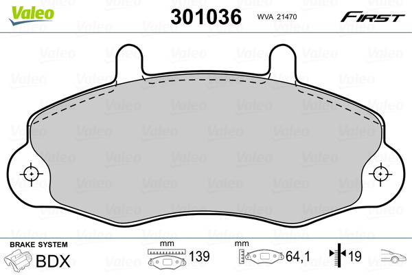 Remblokset Valeo 301036