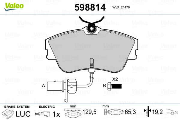 Remblokset Valeo 598814