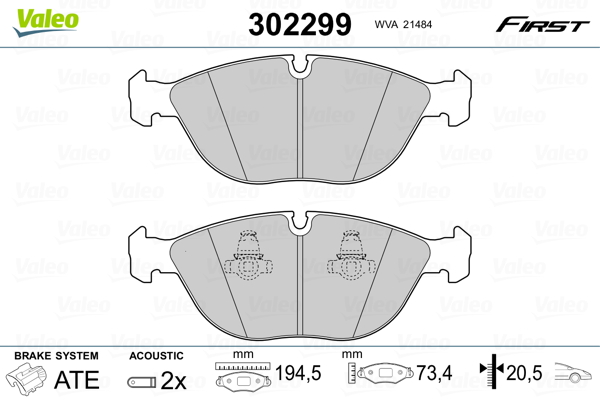 Remblokset Valeo 302299