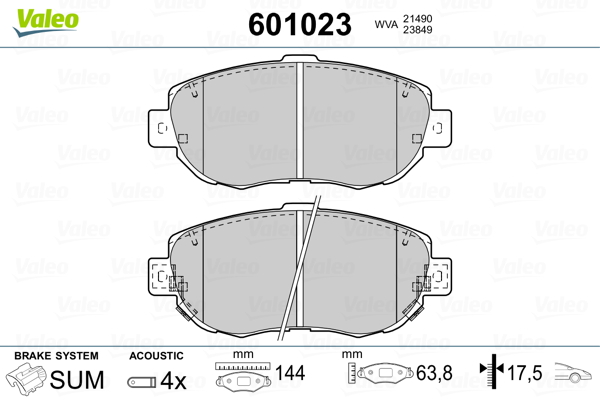 Remblokset Valeo 601023