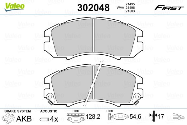 Remblokset Valeo 302048