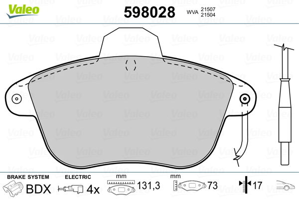 Remblokset Valeo 598028