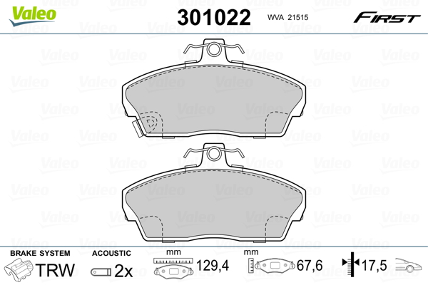 Remblokset Valeo 301022