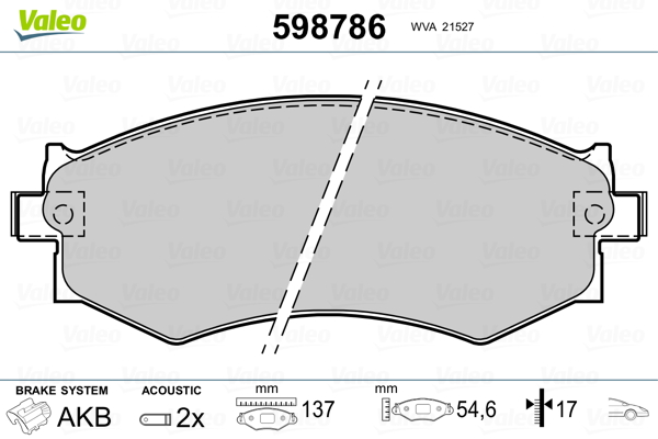 Remblokset Valeo 598786