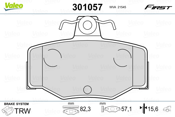 Remblokset Valeo 301057
