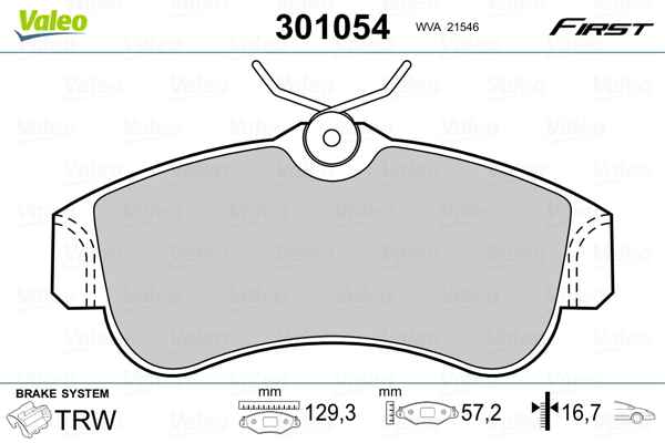 Remblokset Valeo 301054