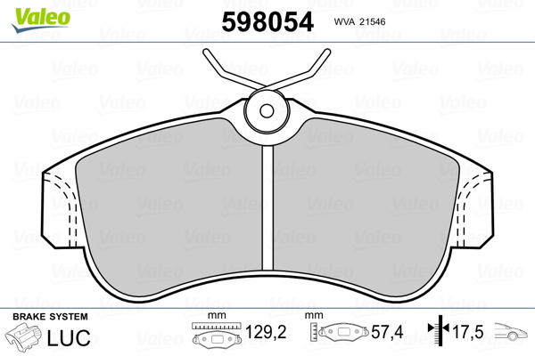 Remblokset Valeo 598054