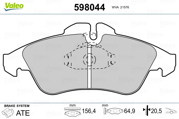 Remblokset Valeo 598044