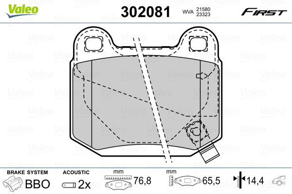 Remblokset Valeo 302081