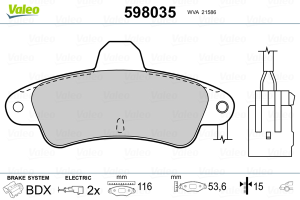 Remblokset Valeo 598035