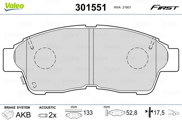 Remblokset Valeo 301551