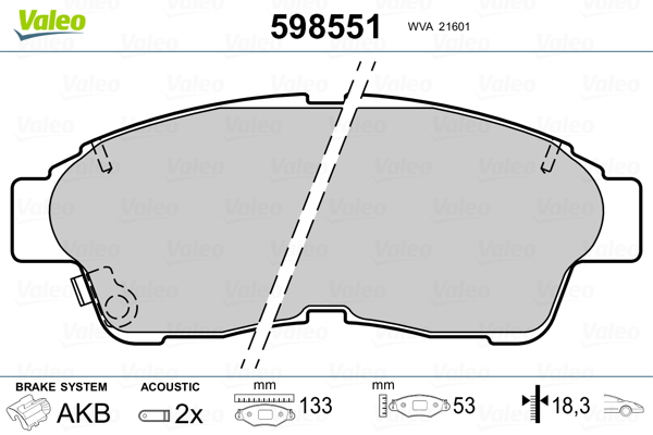 Remblokset Valeo 598551