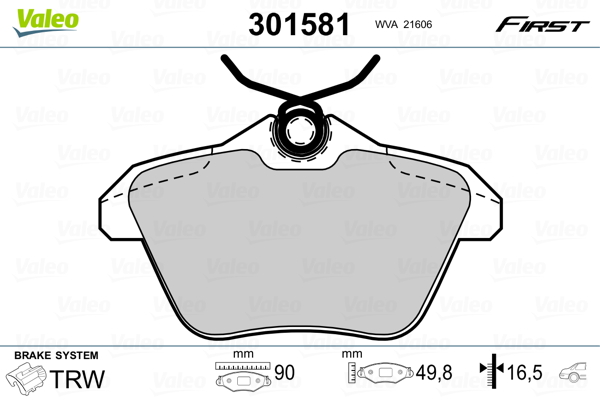 Remblokset Valeo 301581