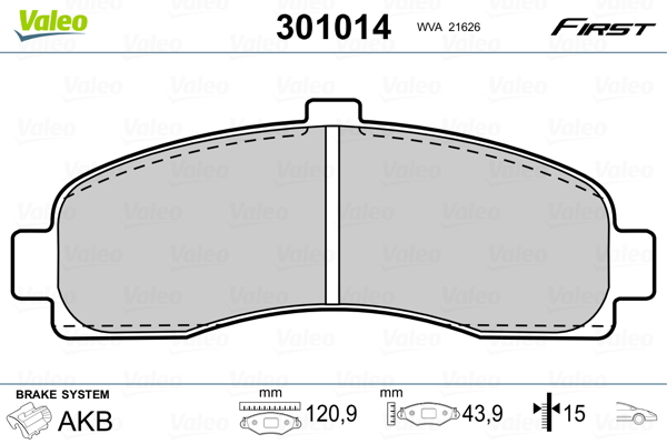 Remblokset Valeo 301014