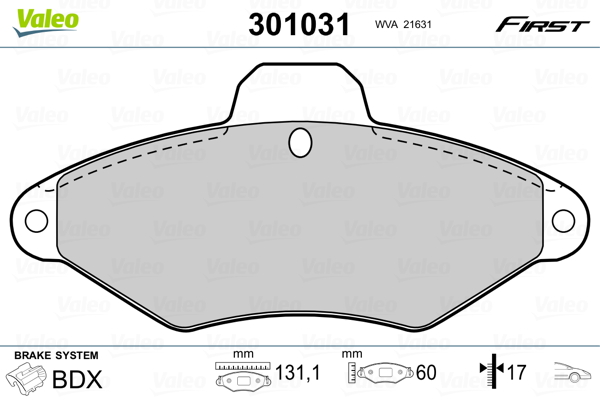 Remblokset Valeo 301031