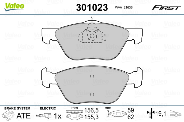 Remblokset Valeo 301023