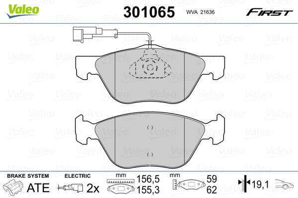 Remblokset Valeo 301065