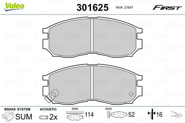 Remblokset Valeo 301625