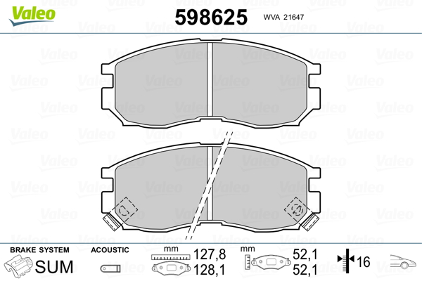 Remblokset Valeo 598625