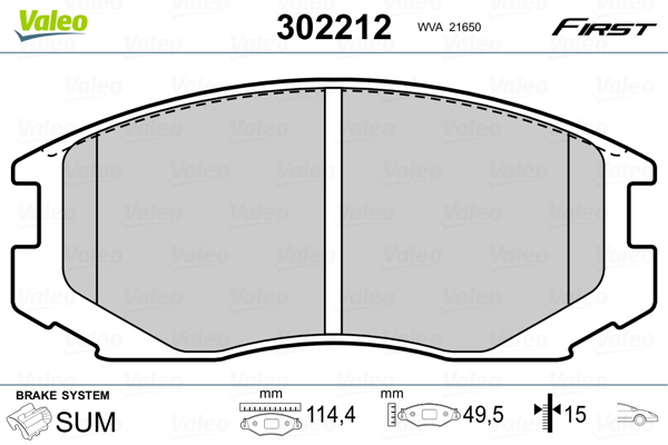 Remblokset Valeo 302212