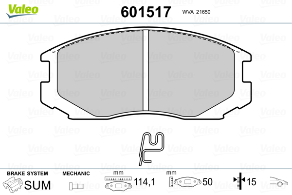 Remblokset Valeo 601517