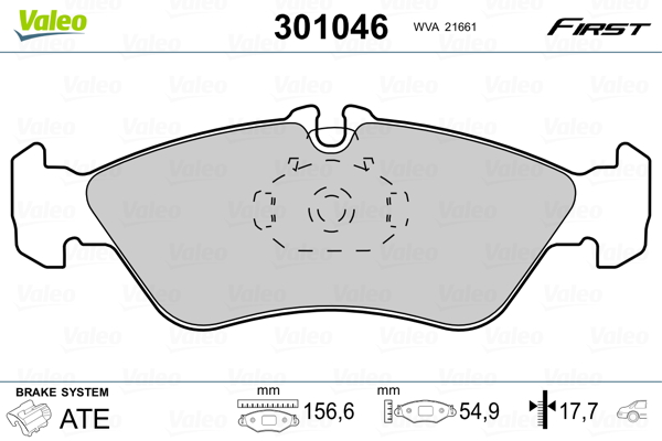 Remblokset Valeo 301046