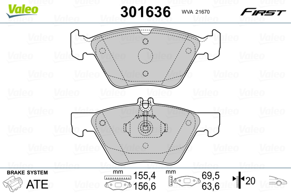 Remblokset Valeo 301636