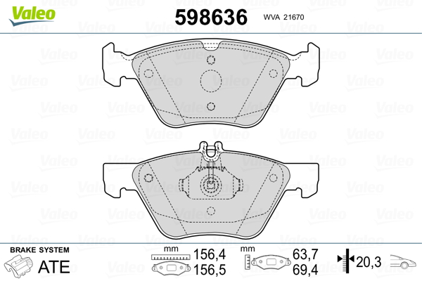 Remblokset Valeo 598636