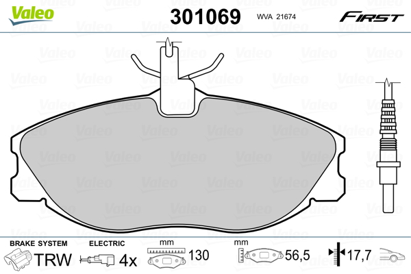 Remblokset Valeo 301069