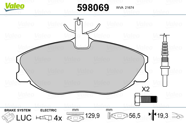 Remblokset Valeo 598069