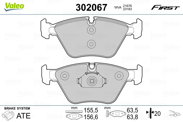 Remblokset Valeo 302067