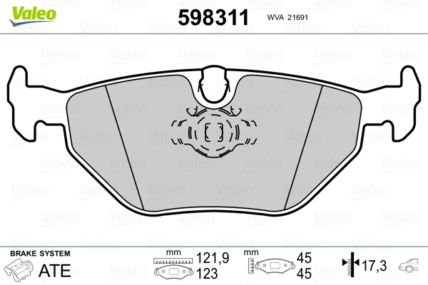 Remblokset Valeo 598311