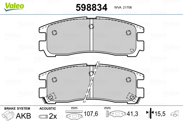 Remblokset Valeo 598834