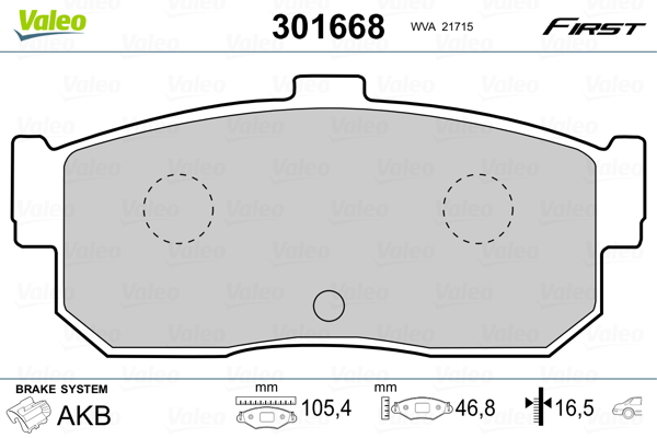 Remblokset Valeo 301668