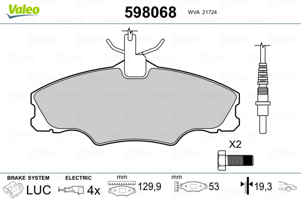 Remblokset Valeo 598068