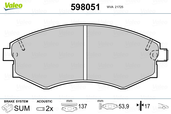 Remblokset Valeo 598051