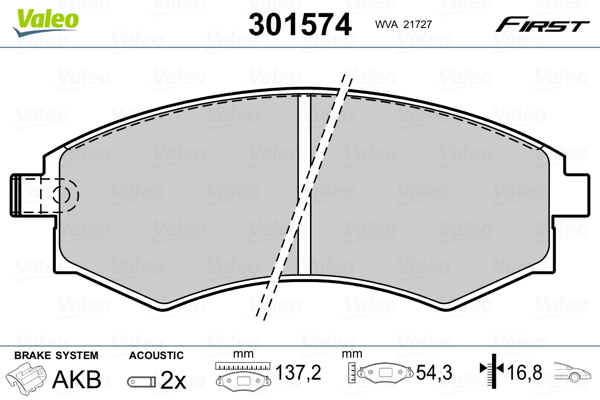 Remblokset Valeo 301574