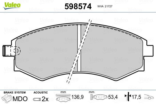 Remblokset Valeo 598574