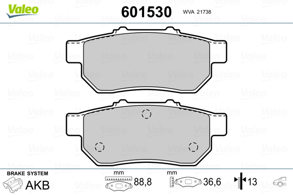 Remblokset Valeo 601530