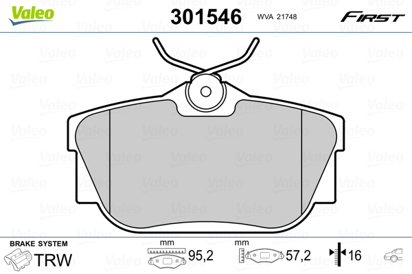 Remblokset Valeo 301546