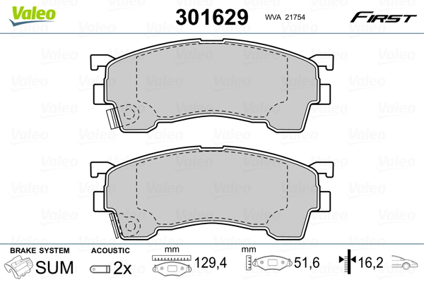 Remblokset Valeo 301629