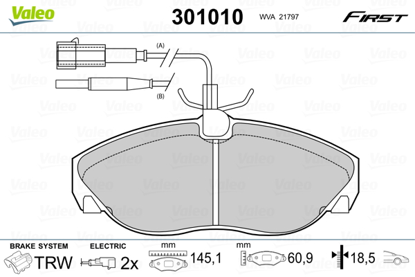 Remblokset Valeo 301010