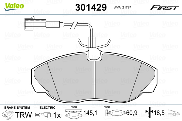 Remblokset Valeo 301429