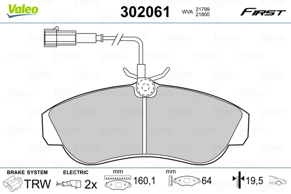 Remblokset Valeo 302061