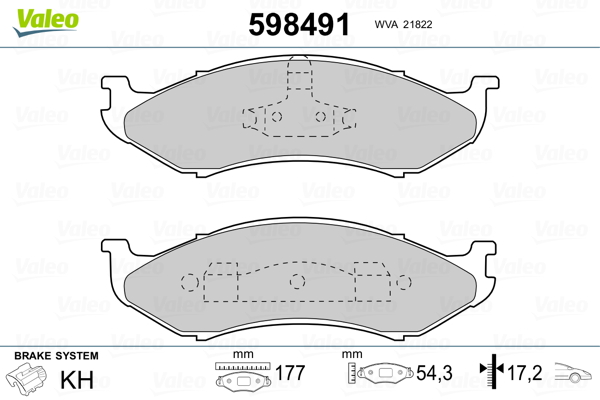 Remblokset Valeo 598491