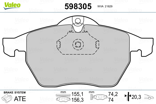 Remblokset Valeo 598305