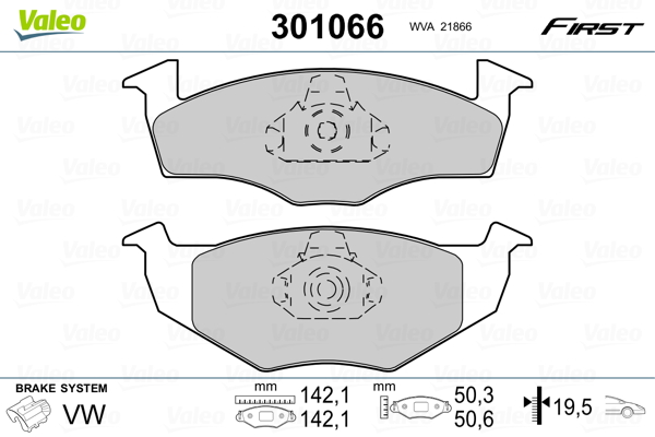 Remblokset Valeo 301066