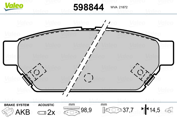 Remblokset Valeo 598844