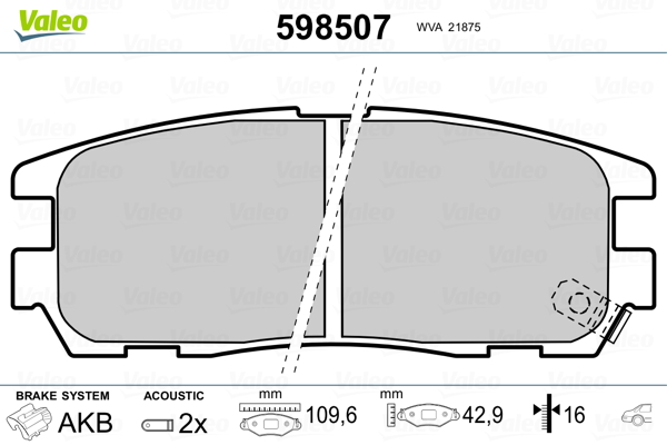 Remblokset Valeo 598507